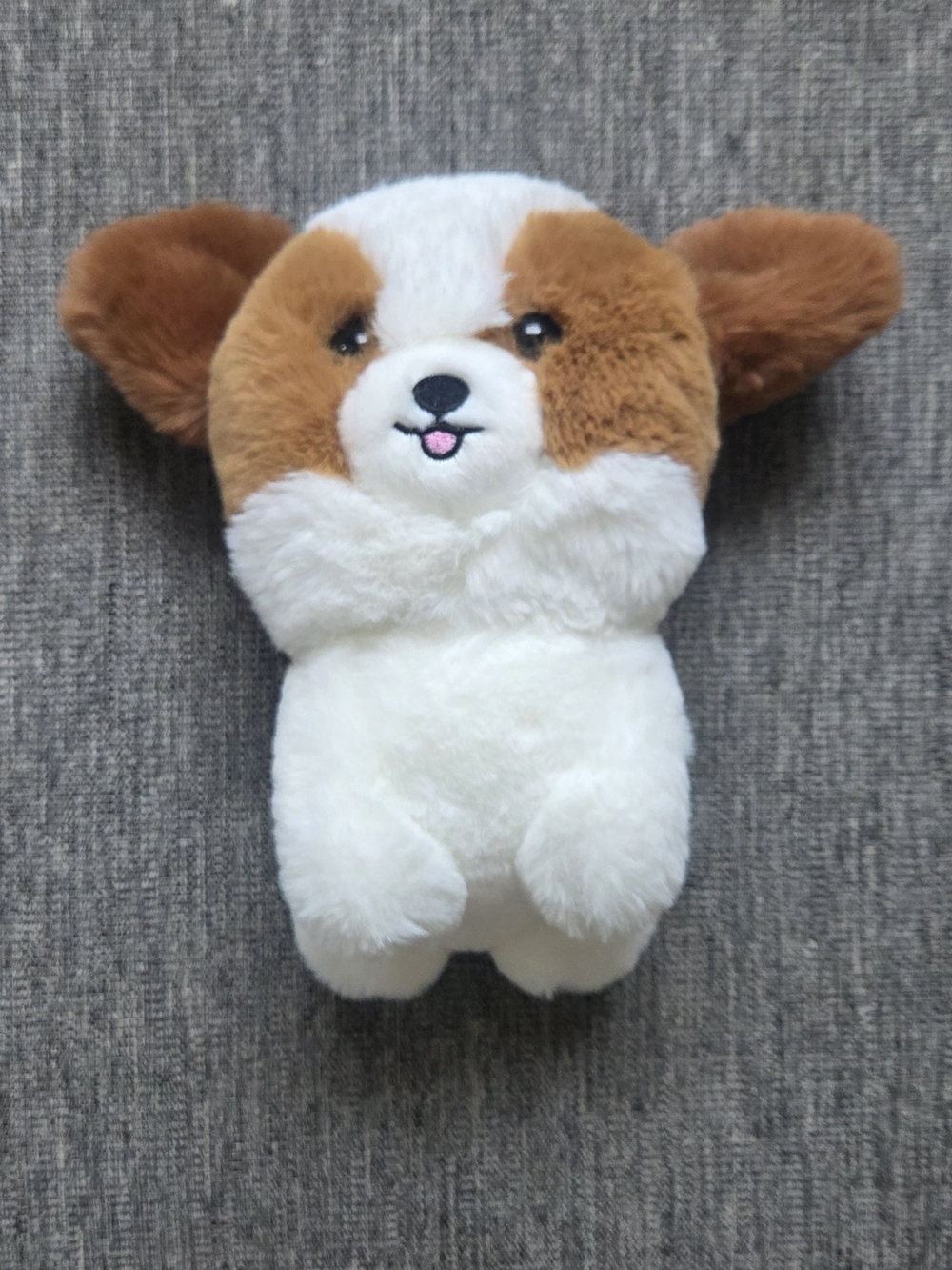 Soft Brown And White Dog Plush Toy